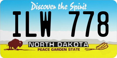 ND license plate ILW778