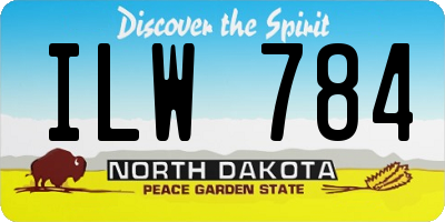 ND license plate ILW784