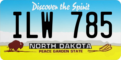 ND license plate ILW785