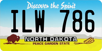 ND license plate ILW786