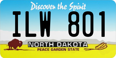 ND license plate ILW801