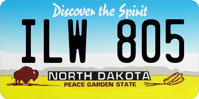 ND license plate ILW805
