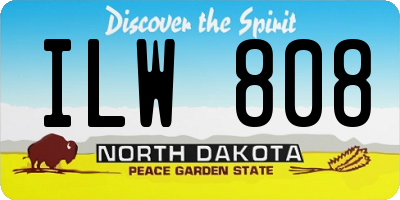 ND license plate ILW808