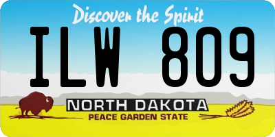 ND license plate ILW809