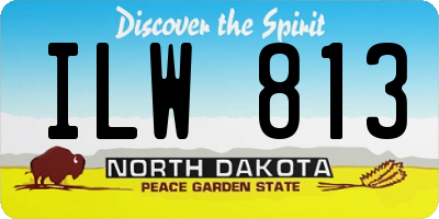 ND license plate ILW813