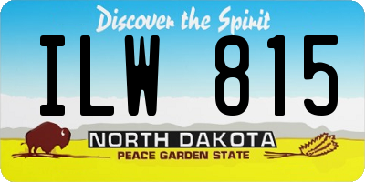 ND license plate ILW815