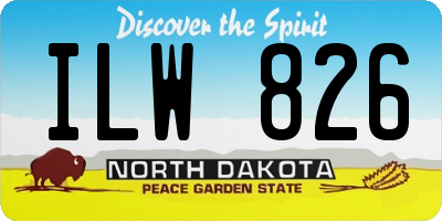 ND license plate ILW826