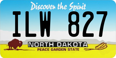 ND license plate ILW827