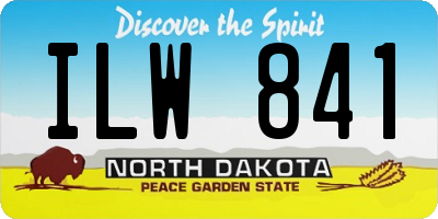 ND license plate ILW841