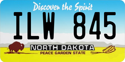 ND license plate ILW845