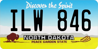 ND license plate ILW846
