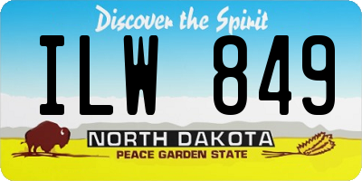 ND license plate ILW849