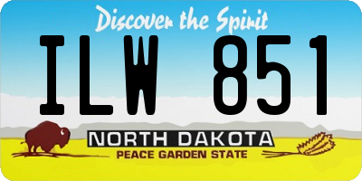 ND license plate ILW851