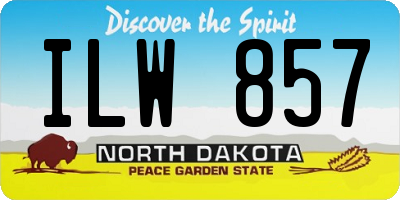 ND license plate ILW857