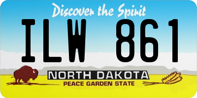 ND license plate ILW861