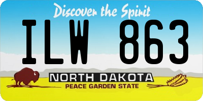 ND license plate ILW863