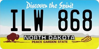 ND license plate ILW868