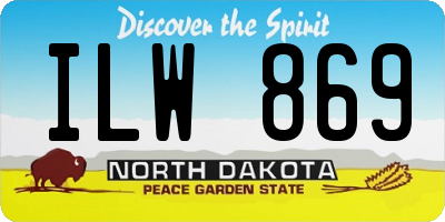 ND license plate ILW869
