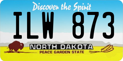 ND license plate ILW873