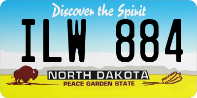 ND license plate ILW884