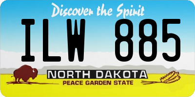 ND license plate ILW885