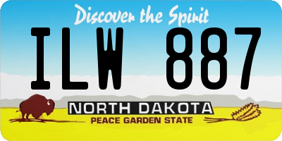 ND license plate ILW887