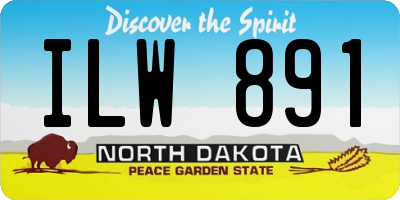 ND license plate ILW891