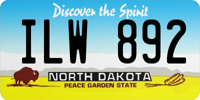 ND license plate ILW892