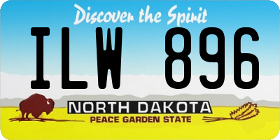 ND license plate ILW896