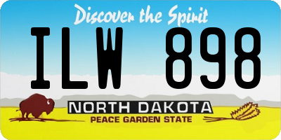 ND license plate ILW898