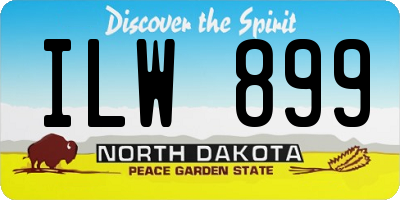 ND license plate ILW899