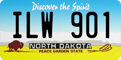 ND license plate ILW901