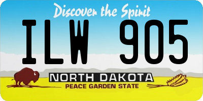 ND license plate ILW905