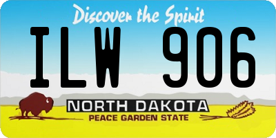 ND license plate ILW906