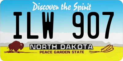 ND license plate ILW907