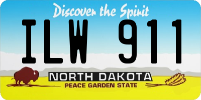 ND license plate ILW911