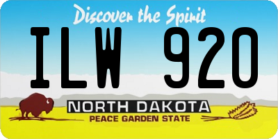 ND license plate ILW920