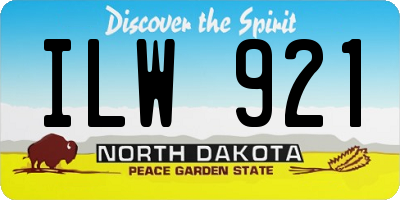 ND license plate ILW921