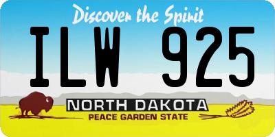 ND license plate ILW925