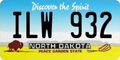 ND license plate ILW932
