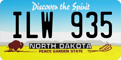 ND license plate ILW935