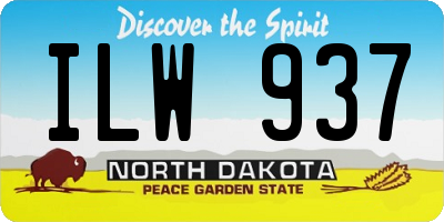 ND license plate ILW937
