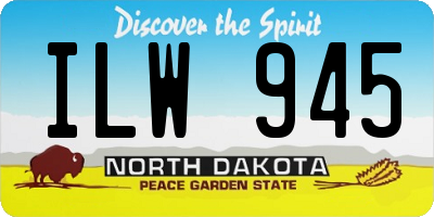 ND license plate ILW945