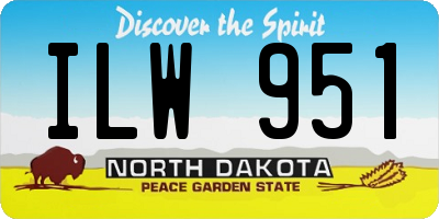 ND license plate ILW951