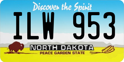 ND license plate ILW953