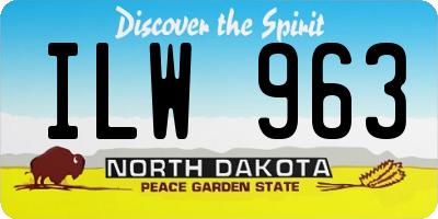 ND license plate ILW963