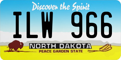 ND license plate ILW966
