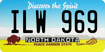 ND license plate ILW969