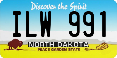 ND license plate ILW991