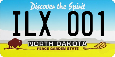 ND license plate ILX001